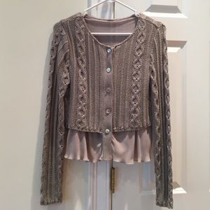 Chan Luu Cabled Cardigan Sweater