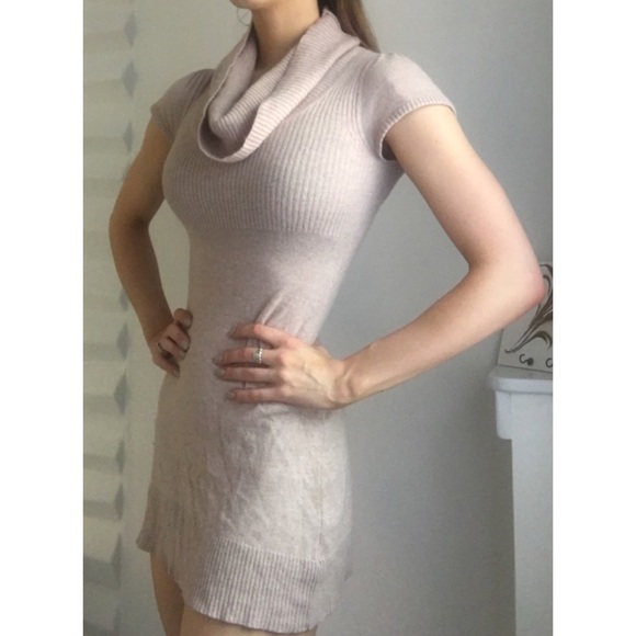 Mauve Cowl Neck Sweater Dress S