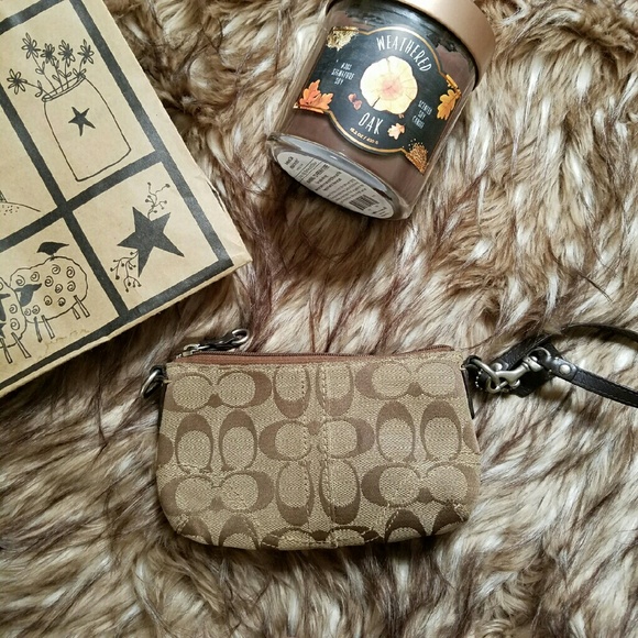 Authentic Brown Coach Wristlet