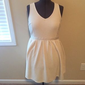 Cream dress! Fun back!