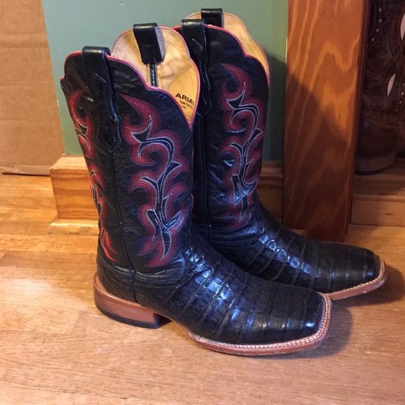 Ariat Caiman wide square toe boots