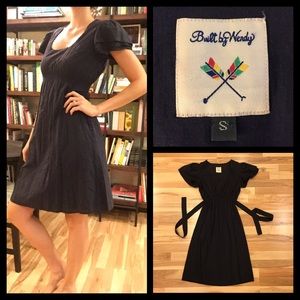 Deep Navy Blue dress w/Lightening Bolts stitches