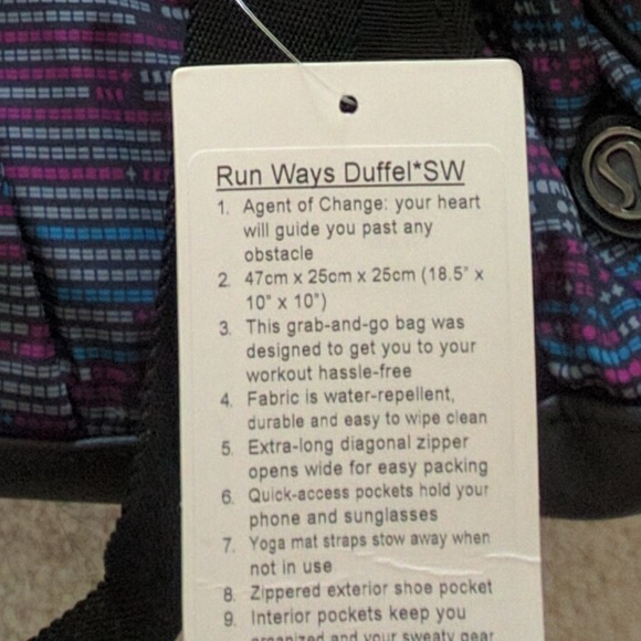 🚫SOLD!! Lululemon Run Ways Seawheeze 2016 Duffel - Picture 3 of 3