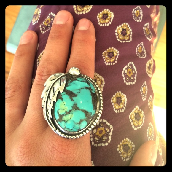 SOLD!!! Vintage Navajo turquoise sterling ring