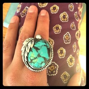 SOLD!!! Vintage Navajo turquoise sterling ring