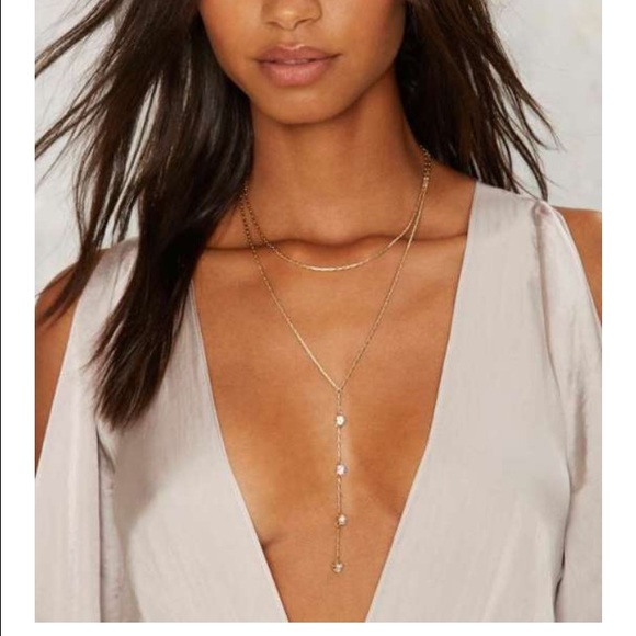 Drop down necklace