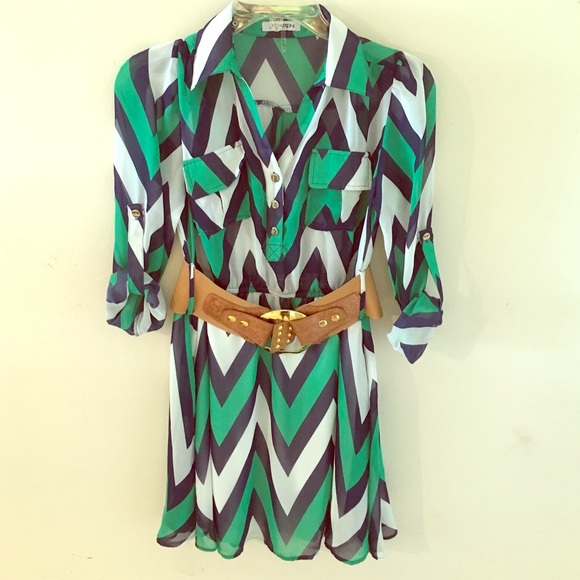 Chevron print dress