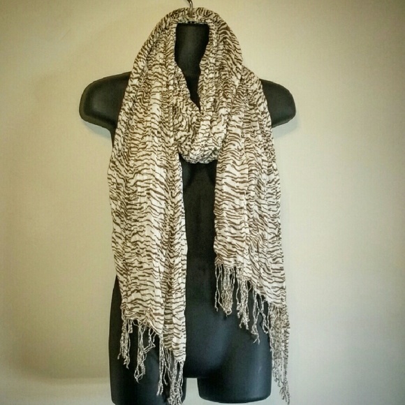 Zebra Print Scarf by The Limited