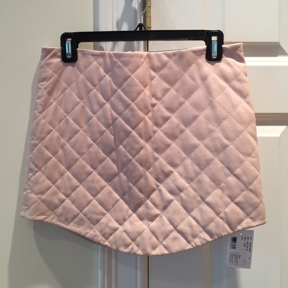 Quilted Leather Mini Skirt