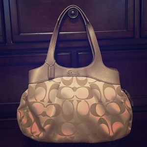 Coach signature shoulder hobo