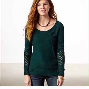 AE green sweater