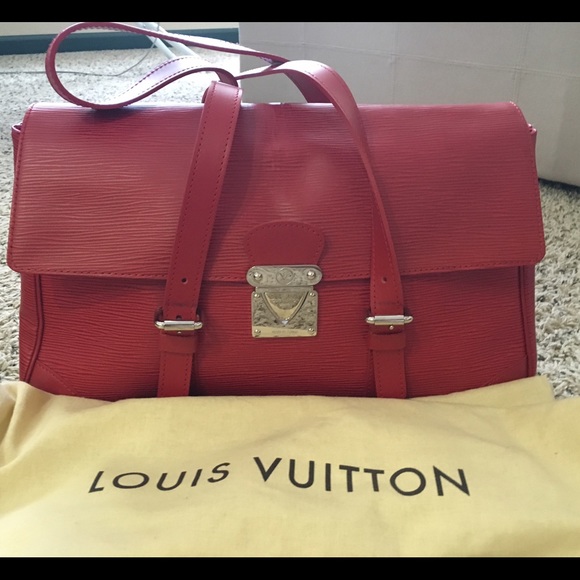 Authentic LV red leather purse