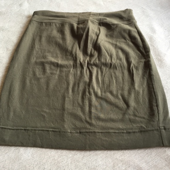 Army green mini skirt