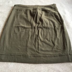 Army green mini skirt