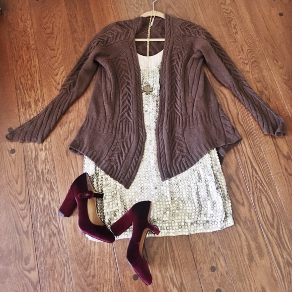 "A Girl Who" Brown Sweater