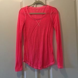 Neon pick long sleeve shirt