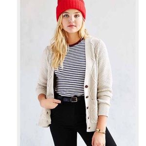BDG Ivory Fisherman Cardigan - Urban Outfitters