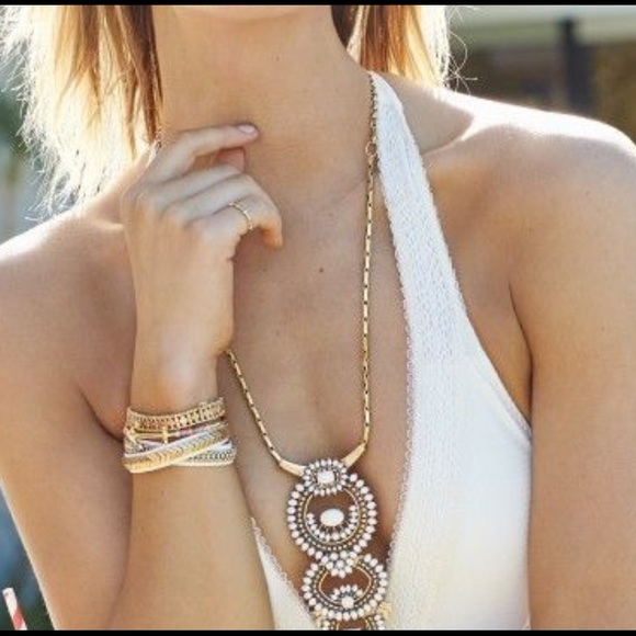 Double Wrap Bracelet Faux White Leather - Picture 3 of 4