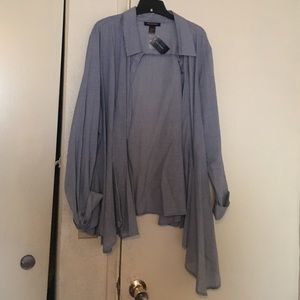 Blue and White strip Blouse