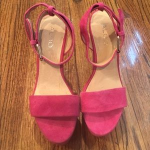 ALDO Harvat Suede Wedge Sandals