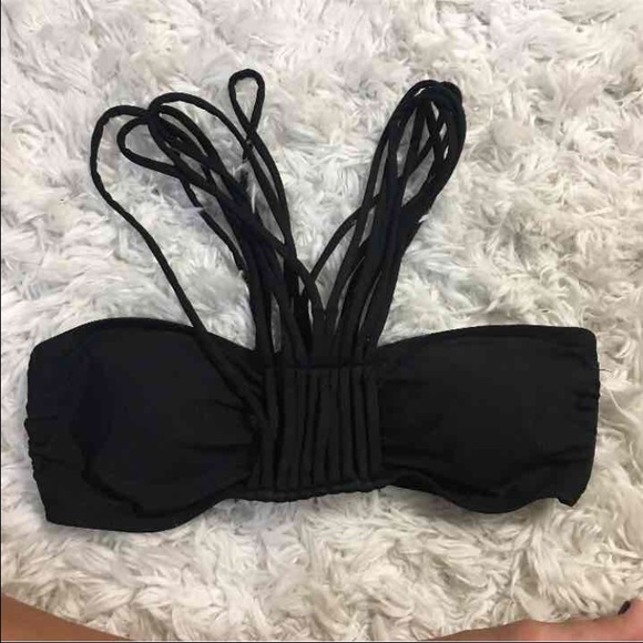 Black L space swim top