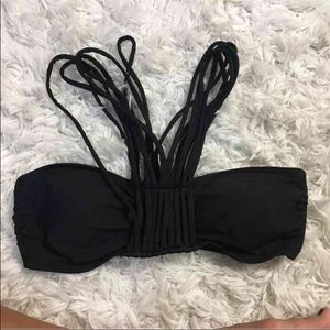 Black L space swim top