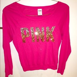 Victoria secret long sleeve sparkly shirt