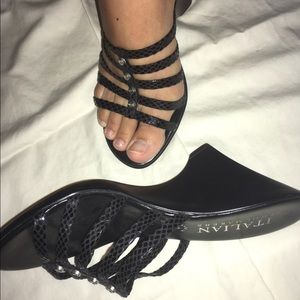 Italian leather strap sandals