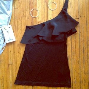 H&M one shoulder ruffle top