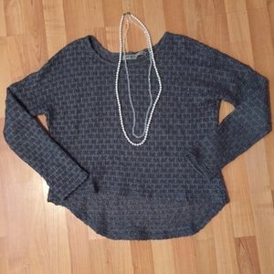 Cable Knit Hi-Lo Sweater