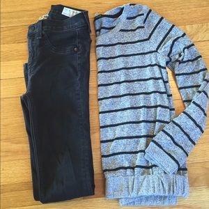 Soft gray/black sweater