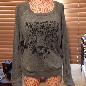 Grey leopard thin sweater