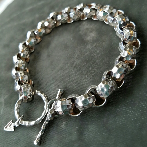 *Rare* Silpada Hammered SS Bracelet