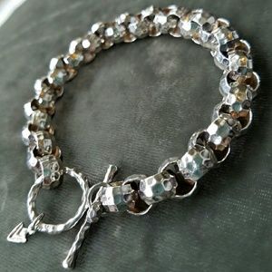 *Rare* Silpada Hammered SS Bracelet