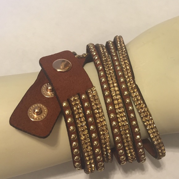 Double Wrap Bracelet Faux Suede - Picture 2 of 2