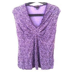 Floral Banana Republic purple top