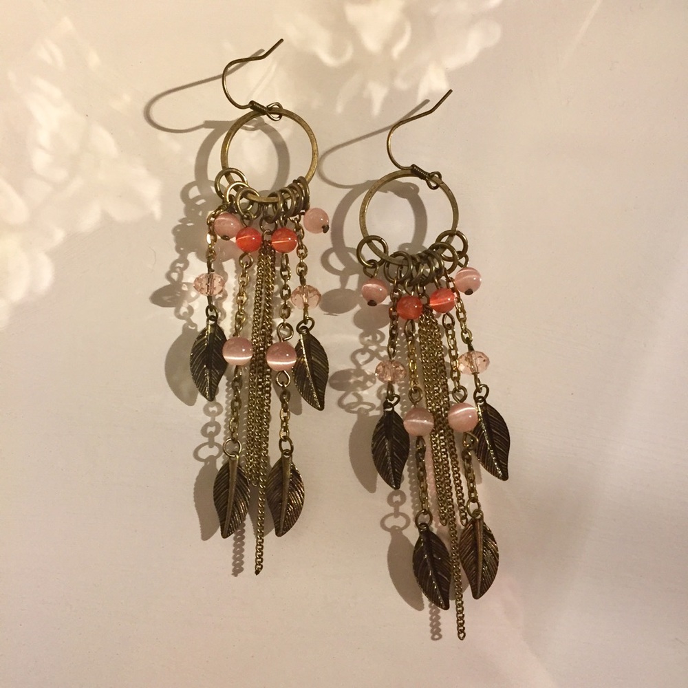 ✨long dark golden earrings✨