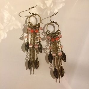 ✨long dark golden earrings✨