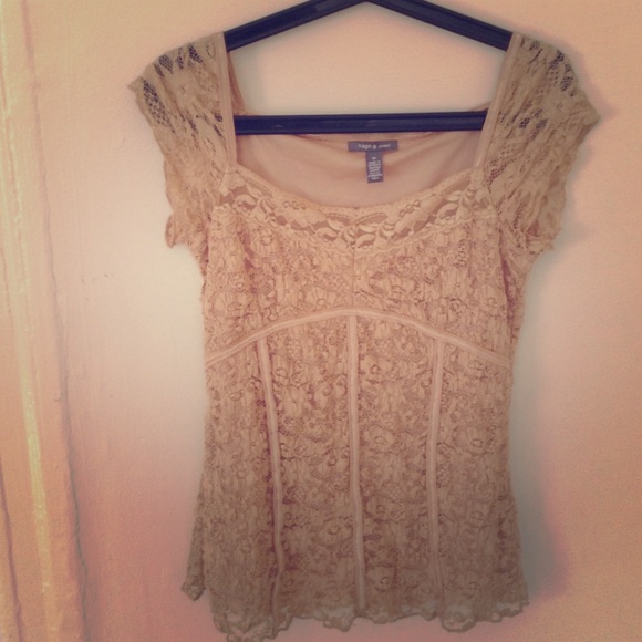 Apt. 9 golden brown lace top
