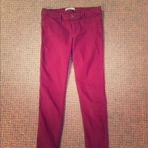 Dark red Hollister Jeans