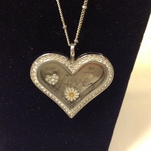 Heart Memory locket with charms