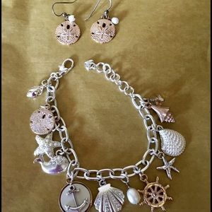 Brighton "sea" bracelet and earrings