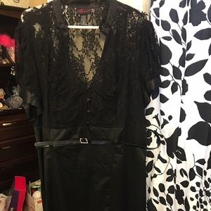 Torrid brand size 24 black cap sleeve dress