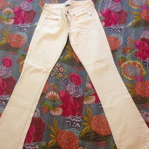American Eagle white boot cut jeans