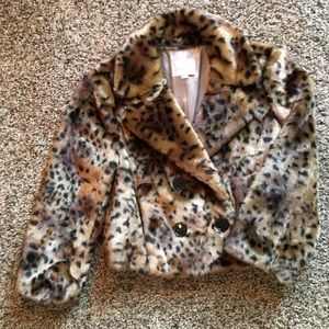 Loft Leopard print crop jacket