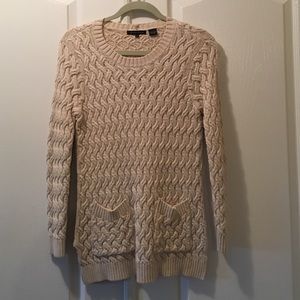 Tan cable knit sweater
