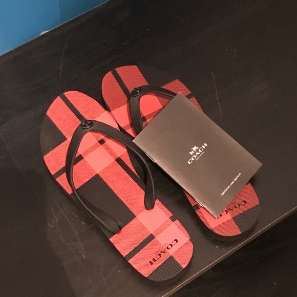 Coach plaid sandals