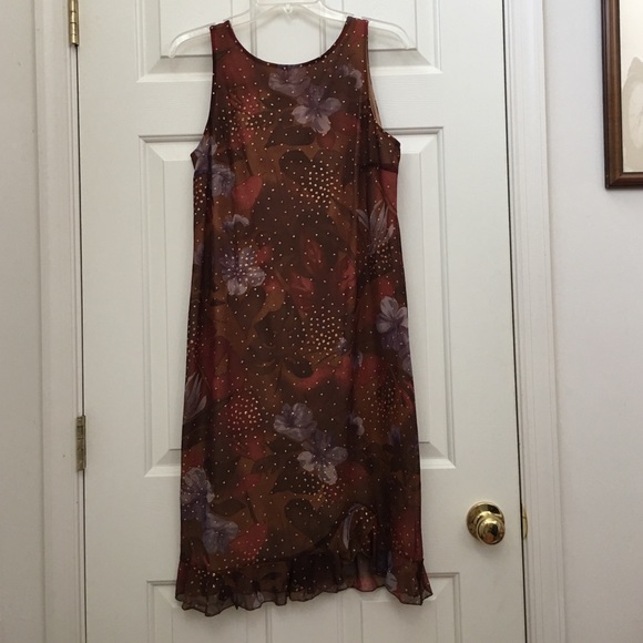 NWT Sleeveless Floral Dress by AGB Dress Sz12P
