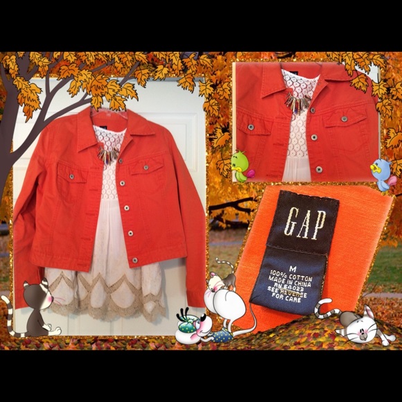 Pumpkin Gap denim jacket