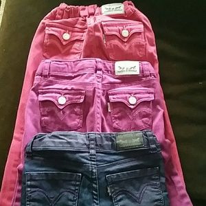 3 pair of toddler girl Levi jeans
